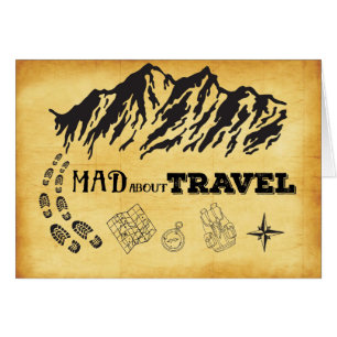 Fou au sujet de la rétro carte postale vintage de