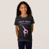 Fou de la gymnastique T-shirt rose et blanc (Devant entier)