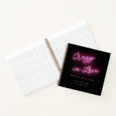 Fou de l'amour Neon Glow Mariage livre d'or (Intérieur)