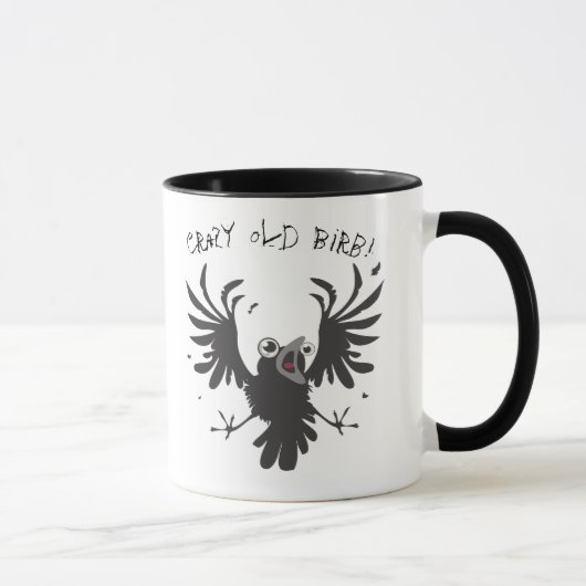 Fou Vieux Oiseau ! Raven Mug (Droite)