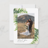 Fougères Fleurissantes Photo Merci Mariage (Devant)