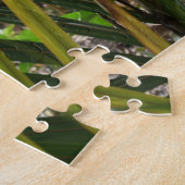 fougères motif puzzle vert sur vert (Côté)