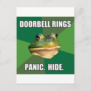 Foul Bachelor Frog Doorbell Rings Briefkaart