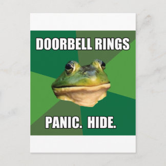 Foul Bachelor Frog Doorbell Rings Briefkaart