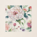 Foulard Aquarelle élégante délicate motif asiatique floral<br><div class="desc">Aquarelle élégant délicat foulard asiatique à motifs floraux.</div>