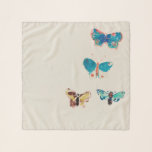 Foulard Aquarelle papillons bleus vintages. Odilon Redon<br><div class="desc">Aquarelle papillons bleus vintages par Odilon Redon.</div>