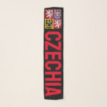 Foulard Armoiries de la République tchèque<br><div class="desc">La République tchèque, également connue sous le nom de Tchéquie, est un pays enclavé d'Europe centrale. Historiquement connue sous le nom de Bohême, elle est bordée par l'Autriche au sud, l'Allemagne à l'ouest, la Pologne au nord-est et la Slovaquie au sud-est. La capitale et la plus grande ville est Prague...</div>