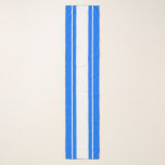 Foulard Bleu Bleu Bleu Bleu Clair Stripes De Course<br><div class="desc">Ce design élégant et sportif présente une bande blanche centrale avec des rayures blanches flottantes. Les rayures les plus extérieures sont bleu vif.</div>