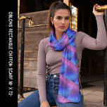 Foulard Bleu et violet brillant look Motif Abstrait Long<br><div class="desc">Écharpe aux tons colorés dans les motifs d'art abstraits qui donnent un look brillant. Personnalisez ce modèle si vous voulez échanger l'image. Customisez encore pour d'autres changements.</div>