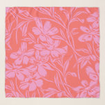 Foulard Botanique Floral Boho Art Design en rose et rouge<br><div class="desc">Botanique Floral Boho Art Design en rose et rouge</div>