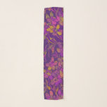 Foulard Botanique Gras Motif Floral dans pourpre foncé<br><div class="desc">Ce motif botanique coloré présente des fleurs et des fleurs illustrées dans une riche palette de couleurs profondes de violets.</div>