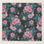 Foulard Caché en rose 2<br><div class="desc">Fleurs roses,  souris et serpents peints à la main en Ps et Illustrator,  motif sans soudure</div>