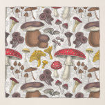 Foulard Champignons sauvages<br><div class="desc">Motif vectoriel tiré à la main avec divers champignons sauvages</div>