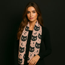 Chats noirs mignons et Halloween céleste