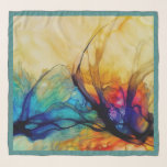 Foulard Chiffon Scarf Alcohol Ink Swirl<br><div class="desc">Ce magnifique foulard à déclaration colorée a un tourbillon de couleur et une bordure solide. Il s'agit d'une véritable "déclaration" et il est certain d'attirer de nombreux compliments. Portez-le comme un foulard pour habiller n'importe quelle tenue, ou comme un enveloppement pour l'usure du soir et des occasions spéciales. Peu importe...</div>