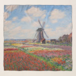 Foulard Claude Monet - Champ de Tulipes en Hollande<br><div class="desc">Champ de tulipes en Hollande (Champs de tulipes en Hollande) - Claude Monet,  Huile sur toile,  1886</div>