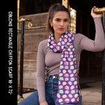 Foulard Cookies colorés Macarons Purple Long Rectangle<br><div class="desc">Longue écharpe en mousseline rectangle avec un motif macaron coloré avec un arrière - plan violet. D'autres tailles sont disponibles. Personnalisez-le ou modifiez-le à l'aide de la barre d'outils de conception pour ajouter du texte ou du carrelage et redimensionner l'image.</div>