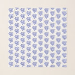 Foulard Corail bleu et blanc<br><div class="desc">Ce dessin à la mode est orné d'un imprimé corallien bleu et blanc. Une façon élégante d'habiller sa penderie.</div>
