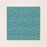 Foulard Cowgirl florale en cuir gaufré turquoise<br><div class="desc">Floral bleu turquoise à outils,  design en cuir gaufré,  style occidental,  design en cuir country. Disponible en plus de couleurs.</div>