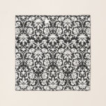 Foulard Damas florales noir et blanc<br><div class="desc">Écharpe. Présenté dans un motif damassé noir et blanc. Fabriqué avec un vecteur haute résolution et/ou des graphiques numériques pour une impression professionnelle. REMARQUE : (IL S'AGIT D'UNE IMPRESSION. Tous les modèles de produit zazzle sont des "impressions" sauf indication contraire dans la zone "A propos de ce produit") Le design...</div>