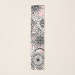 Foulard Dessins floraux roses modernes<br><div class="desc">Moderne, artistique, girly et joli noir et blanc, vous êtes sur motif d’illustration feuille et floral sur un arrière - plan rose roux. ***REMARQUE IMPORTANTE DE CONCEPTION : Pour toute demande de conception personnalisée, comme les demandes de produit assorties, les changements de couleur, les changements de placement ou toute autre...</div>