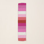 Foulard Drapeau de fierté lesbienne rose, blanc, bandes ro<br><div class="desc">Customisez en changeant l'échelle,  la rotation et le placement du motif,  ou ajoutez votre propre texte ou photos</div>