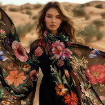 Foulard Élégance botanique vintage Noire<br><div class="desc">Drapez-vous dans le charme éthérée de notre foulard en chiffon "Vintage Botanical Elegance". Cet accessoire léger est orné d'un motif floral d'aquarelle délicat, dégageant une sophistication vintage qui complète toute tenue. Idéal pour ceux qui apprécient une touche de grâce naturelle dans leur garde-robe, ce foulard est un morceau polyvalent, parfait...</div>