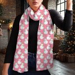 Foulard Festif Pink Snowman Motif vacances d'hiver<br><div class="desc">Laissez-vous tenter par ce charmant écharpe d'hiver rose, orné d'un adorable motif de bonhomme de neige. Parfait pour ajouter une touche ludique mais festive à votre garde-robe de saison, ce design met en valeur des bonhomme de neige gais contre un arrière - plan rose vif. Que vous vous prépariez à...</div>