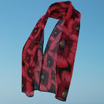 Foulard Fleurs de pavot rouge Motif Floral moderne Chiffon<br><div class="desc">Foulard de motif de pavot rouge et noir brillant disponible sur toutes les tailles. Choisissez votre favori et pop sur aujourd'hui</div>