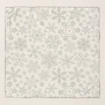 Foulard Flocon de neige<br><div class="desc">Flammes de neige dessinées à la main, design motif.</div>