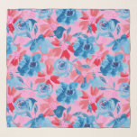 Foulard Floral gras en rose rouge et bleu<br><div class="desc">Enveloppez-vous dans des fleurs vibrantes avec cette écharpe en chiffon rouge, bleu et rose du Rhapsody ! Fleurs rouges et bleues audacieuses, coeurs floraux roses et points ludiques sur un arrière - plan blanc immaculé, cette écharpe légère et aérée est l'accessoire parfait. Que ce soit pour s'habiller ou ajouter une...</div>