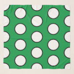 Foulard Fun Coloré Kelly Vert Blanc Motif géométrique<br><div class="desc">Ce design amusant et coloré présente de grands cercles de carrelage blanc,  surlignés de noir,  contre un arrière - plan vert vareux.</div>