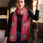 Foulard Funky Rouge et vert Poinsettia Chiffon Scarf<br><div class="desc">Une collection de belles écharpes avec des Poinsettias Funky dans différentes couleurs avec un arrière - plan assorti. Très élégant comme cadeau ou pour vous-même.</div>