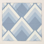 Foulard géométrique Abstraite, bleu et blanc cassé 2<br><div class="desc">Motif géométrique simple en blanc cassé et bleu</div>