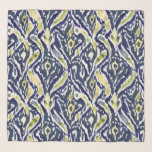 Foulard Gras bleu jaune Abstrait Ikat Motif<br><div class="desc">If you need any further customization please feel free to message me on yellowfebstudio@gmail.com</div>