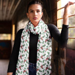 Foulard Green Holly Feuilles Red Berries Noël<br><div class="desc">Ce foulard en mousseline présente un design festif parfait pour les vacances de Noël. La motif est composée de feuilles verts et de baies rouges vifs sur un arrière - plan blanc, créant un style de vacances classique et élégant. Le tissu délicat et léger en mousseline apporte une touche de...</div>