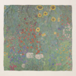 Foulard Gustav Klimt, Jardin Agricole avec Tournesols<br><div class="desc">Écharpe avec la peinture d'art Gustav Klimt appelée "Jardin Agricole avec Tournesols". Le tableau "Jardin agricole avec tournesols" est un tableau avec tournesols jaunes,  roses rouges,  fleurs blanches et bleues sur un arrière - plan vert. Personnalisable .</div>