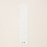 Foulard Initiales d'écharpe rectangulaires longues et blan<br><div class="desc">Initiales rectangulaires longues et longues en blanc clair</div>