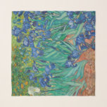 Foulard Irises, 1889<br><div class="desc">Irises est l'une des nombreuses peintures d'iris de l'artiste néerlandais Vincent van Gogh. Il commence à peindre les Irises dans la semaine qui suit l'entrée de l'asile Saint Paul-de-Mausole à Saint-Rémy-de-Provence, en France, en mai 1889. Durant son séjour, il a créé près de 130 tableaux. Parmi eux, les célèbres La...</div>