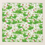 Foulard Jardin aux fraises<br><div class="desc">J'ai peint du plante de fraise avec des aquarelles et j'ai fait ce motif de ma peinture.</div>