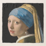 Foulard Johannes Vermeer - Fille avec une oreille perle<br><div class="desc">Fille avec une oreille perle / Fille dans un Turban / Tête de Fille dans un Turban / La Jeune Fille avec Turban / Tête d'une Jeune Fille - Johannes Vermeer,  1665</div>