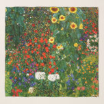 Foulard Klimt - Jardin agricole avec tournesols<br><div class="desc">Jardin agricole avec tournesols,  célèbre peinture de Gustav Klimt</div>