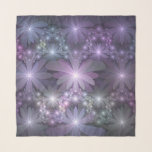Foulard Lit de fleurs Art Fractal Abstrait tendance brilla<br><div class="desc">Art fractal frappant,  fleurs d'imaginaire gris violet brillant. Conception pour votre foulard en mousseline et plus encore.</div>