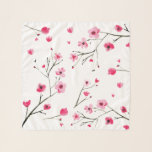 Foulard Mariage rouge et rose en fleurs de cerisiers<br><div class="desc">Surprenez vos servantes avec ces élégantes écharpes en chiffon aux fleurs de cerisiers d'aquarelle. Délicat et chic,  un grand cadeau !</div>