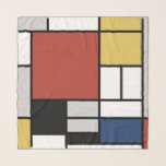 Foulard Mondrian Peinture Rouge Plane Jaune Noir Gris Bleu<br><div class="desc">Composition avec Grand Plan rouge, Jaune, Noir, Gris et Bleu Piet Mondrian a commencé à créer les tableaux abstraits définitifs dans les années 1920 pour lesquels il est le plus connu. Il a gardé sa palette limitée au blanc, au noir et au gris en plus des trois couleurs primaires, le...</div>