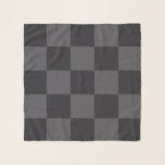Foulard Monochrome gris noir croate À damiers écusson<br><div class="desc">Cette écharpe monochromatique présente un motif géométrique audacieux,  célèbre damier croate en version noir/gris.</div>