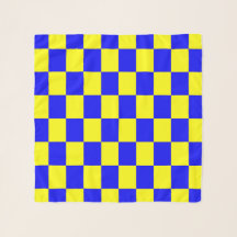 Motif À damiers bleu et jaune