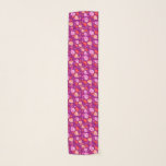Foulard motif d'art Inséparables rose et rouge aquarelle<br><div class="desc">Parfait pour donner à une Saint-Valentin spéciale. Deux inséparables sifflent l'aquarelle art motif foulard. Inséparables roses et rouges avec le coeur sur un arrière - plan violet que vous pouvez changer à votre propre choix de couleur si vous préférez. Joli tableau et design d'aquarelle peint à la main par Sarah...</div>