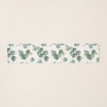 Foulard Motif de feuillage d'eucalyptus<br><div class="desc">Écharpe peinte de motif de feuillage d'eucalyptus de dollar en argent.</div>