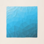Foulard Motif de maillage géométrique bleu cyan turquoise<br><div class="desc">Accessoire moderne de foulard à maille géométrique gris clair à foncé foncé. Maille géométrique triangulaire avec dégradé bleu clair bleu turquoise foncé.</div>